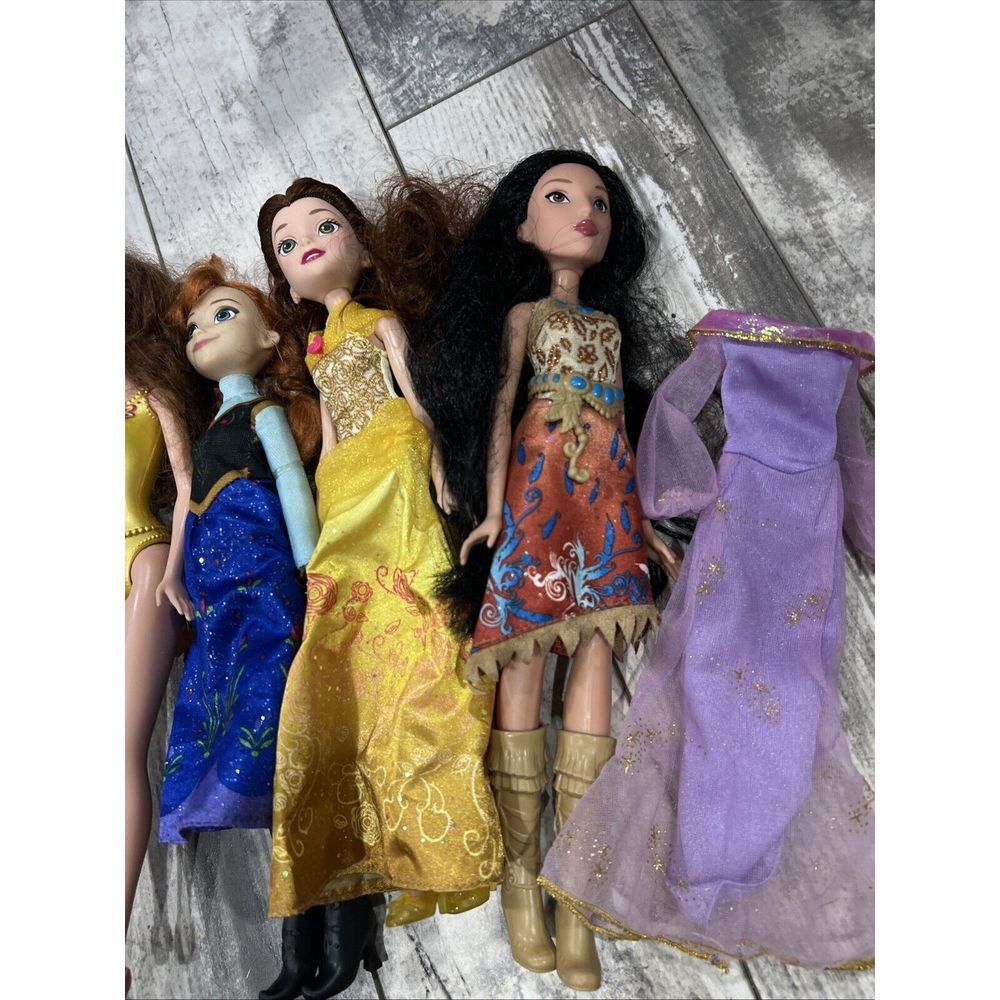 Disney Princesses Barbie Bundle Lot Belle Pocahontas Anna Frozen Princess - Picture 4 of 15